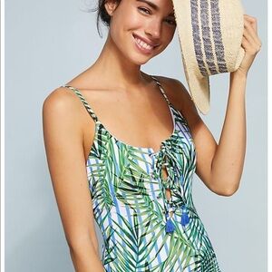 ANTHROPOLOGIE RED CARTER PALM PARTY NWT 4 🌴🌴